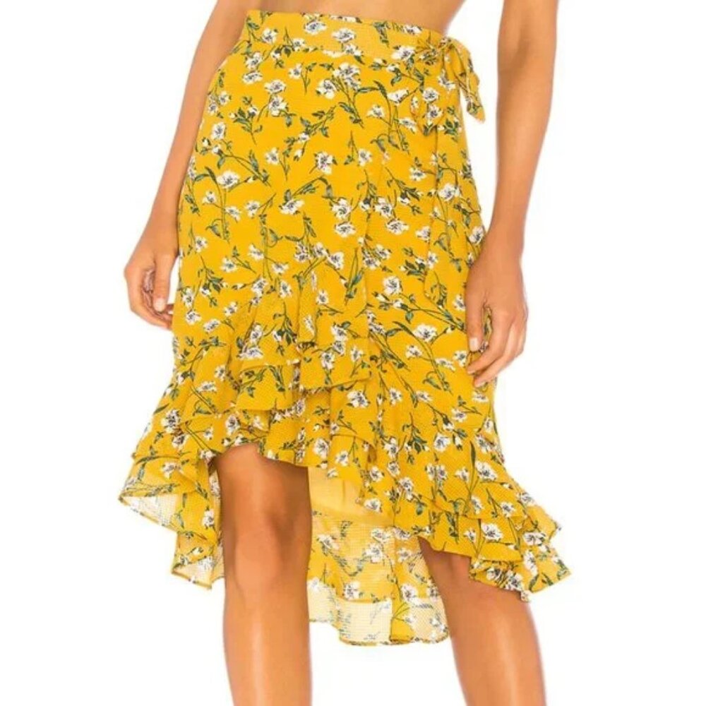 Revolve Tularosa Veronica Skirt - Yellow Floral Size XS